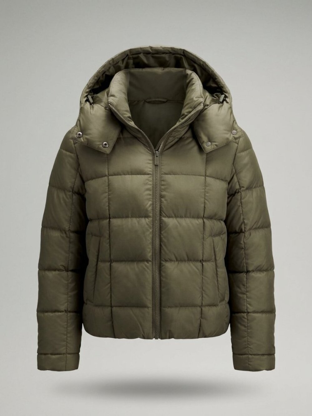Banana Republic Woman’s XS Olive Green Short Puffer Jacket with Hood